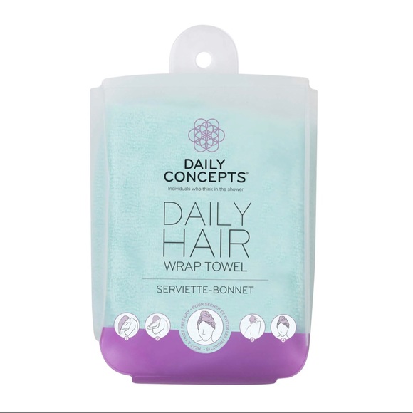🌸DAILY CONCEPTS - DAILY HAIR TOWEL WRAP in TEAL 🌸 - Picture 2 of 4